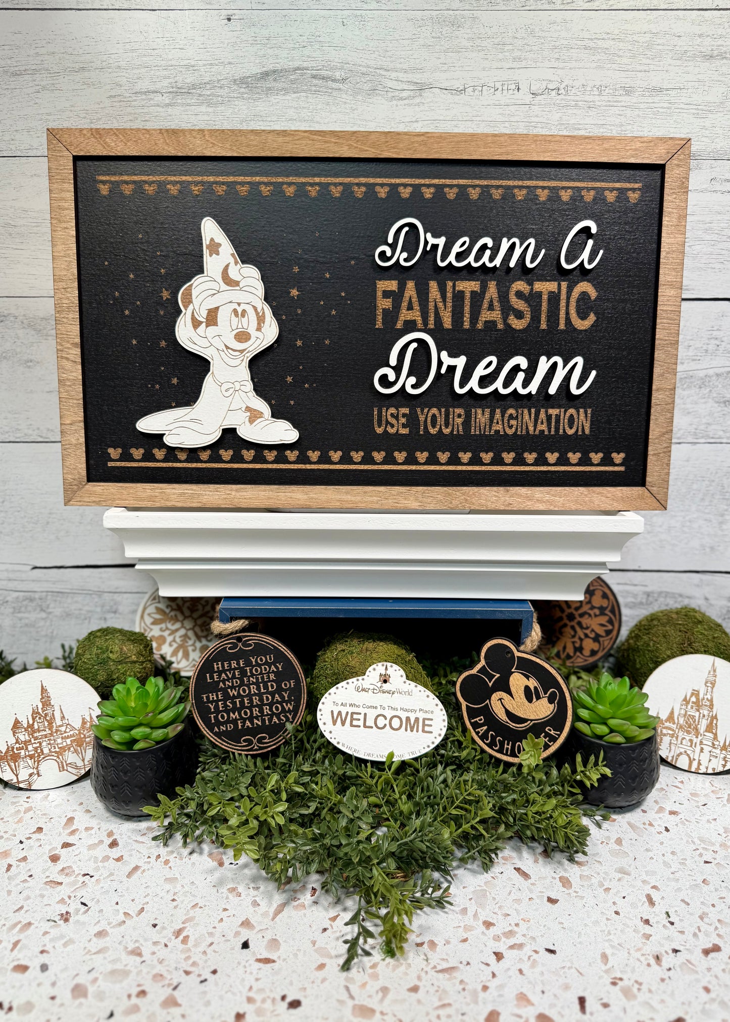 NEW Imagination Park-Inspired Framed Sign | Wooden Wall Art & Handmade Home Decor | 10.9in x 18.5in