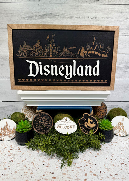 NEW Land Skyline Park-Inspired Framed Sign | Wooden Wall Art & Handmade Home Decor | 10.9in x 18.5in