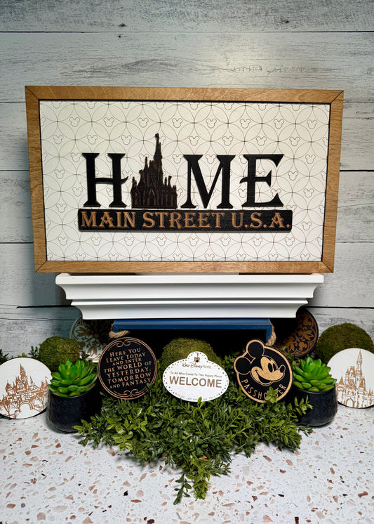 HOME | Main Street U.S.A. Framed Sign