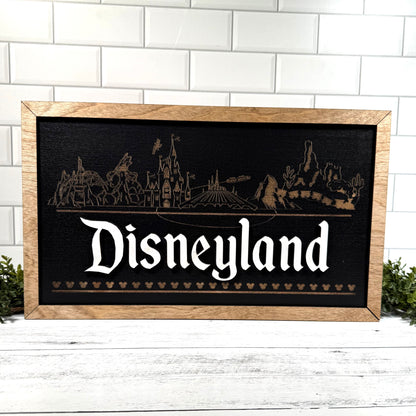 NEW Land Skyline Park-Inspired Framed Sign | Wooden Wall Art & Handmade Home Decor | 10.9in x 18.5in