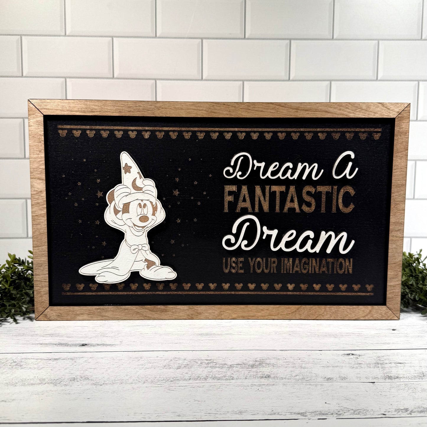 NEW Imagination Park-Inspired Framed Sign | Wooden Wall Art & Handmade Home Decor | 10.9in x 18.5in