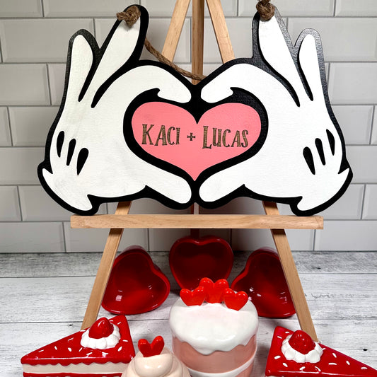 Heart Hands Custom Sign