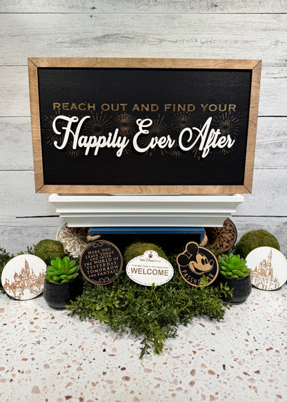 Original Happily Ever After Framed Sign