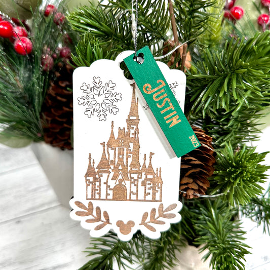 Castle | Custom Christmas Ornament/ Name Tag