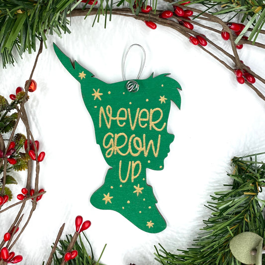 Never Grow Up Christmas Ornament