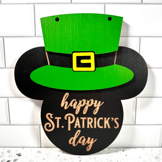 Large Irish Mouse Sign (Engraved Happy St. Patrick’s Day)