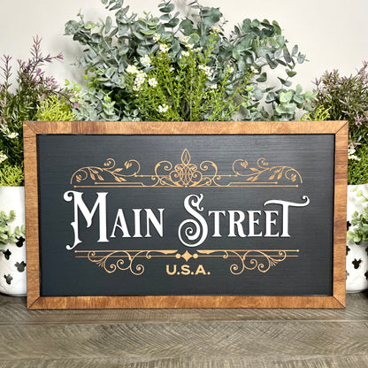 Main Street U.S.A. Framed Sign