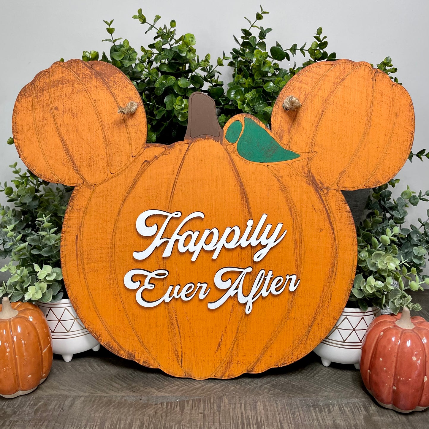 Happily Ever After Pumpkin Wall Sign